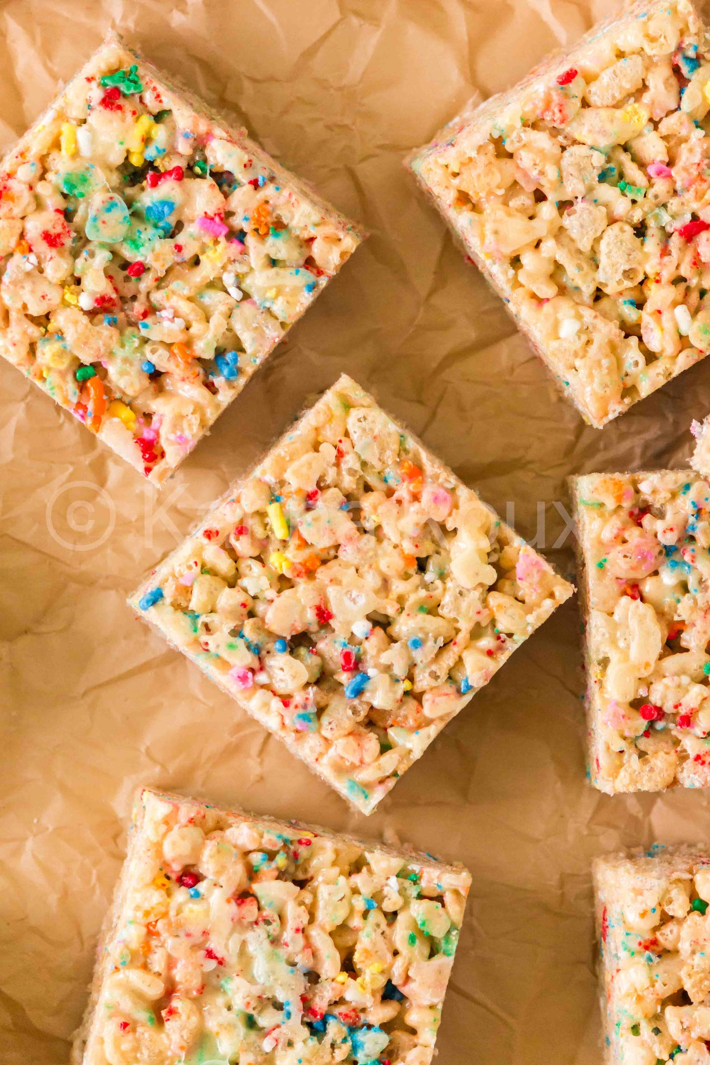 Cake Batter Rice Krispie Treats