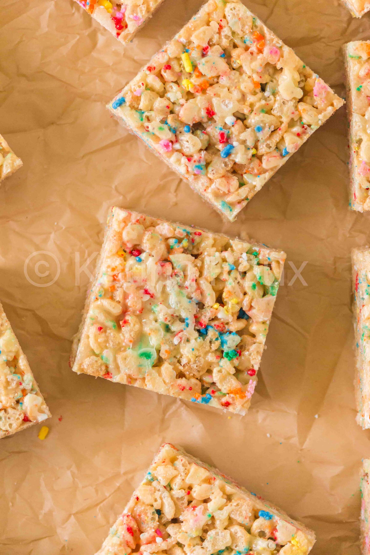 Cake Batter Rice Krispie Treats
