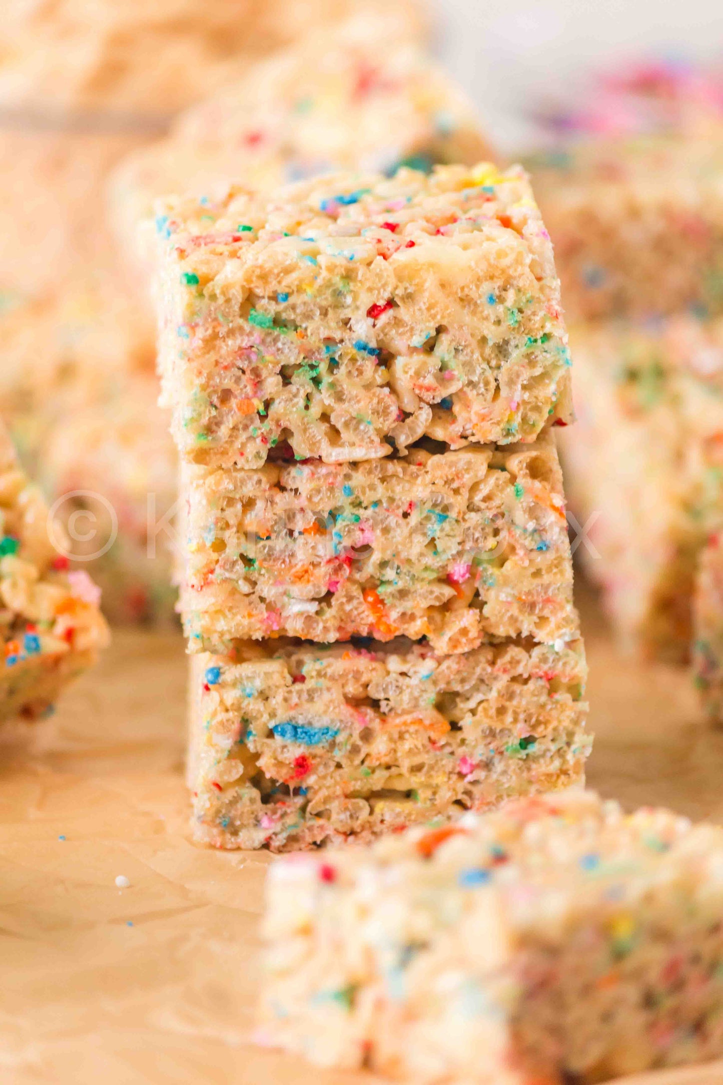 Cake Batter Rice Krispie Treats