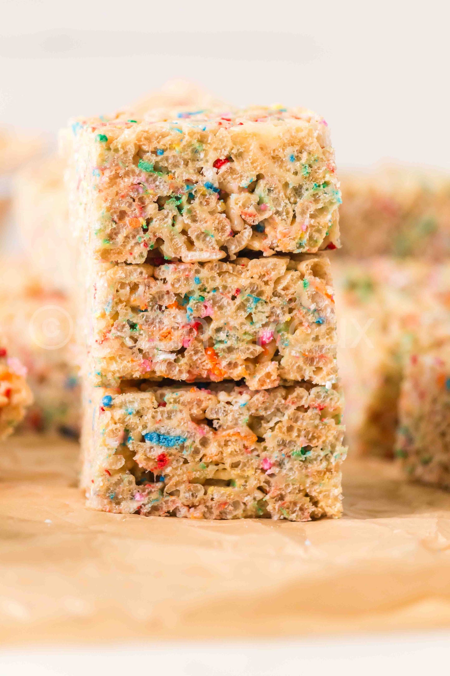 Cake Batter Rice Krispie Treats