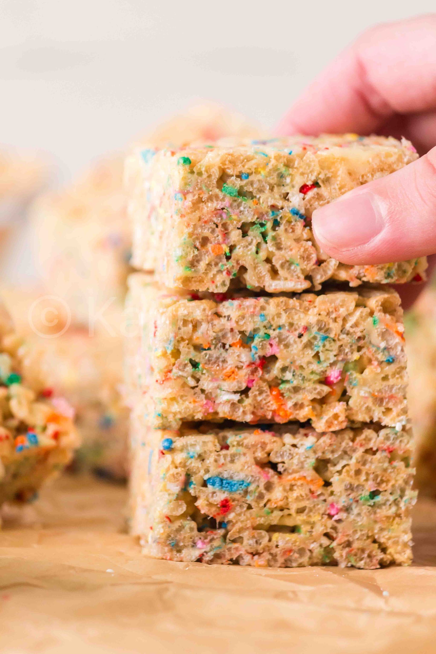 Cake Batter Rice Krispie Treats
