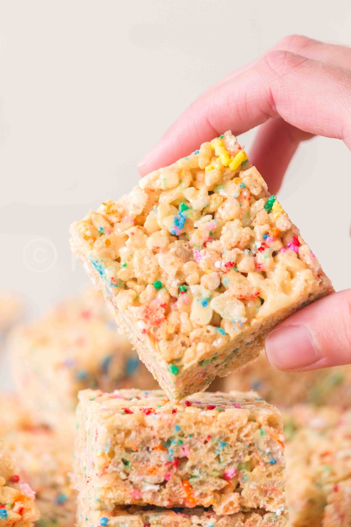 Cake Batter Rice Krispie Treats