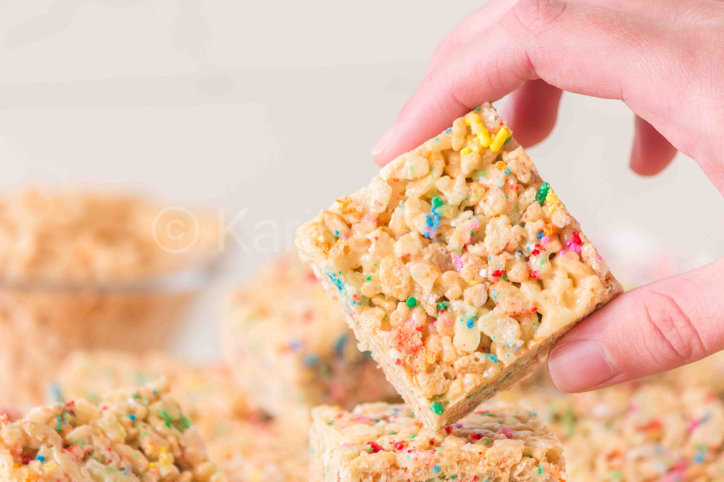 Cake Batter Rice Krispie Treats
