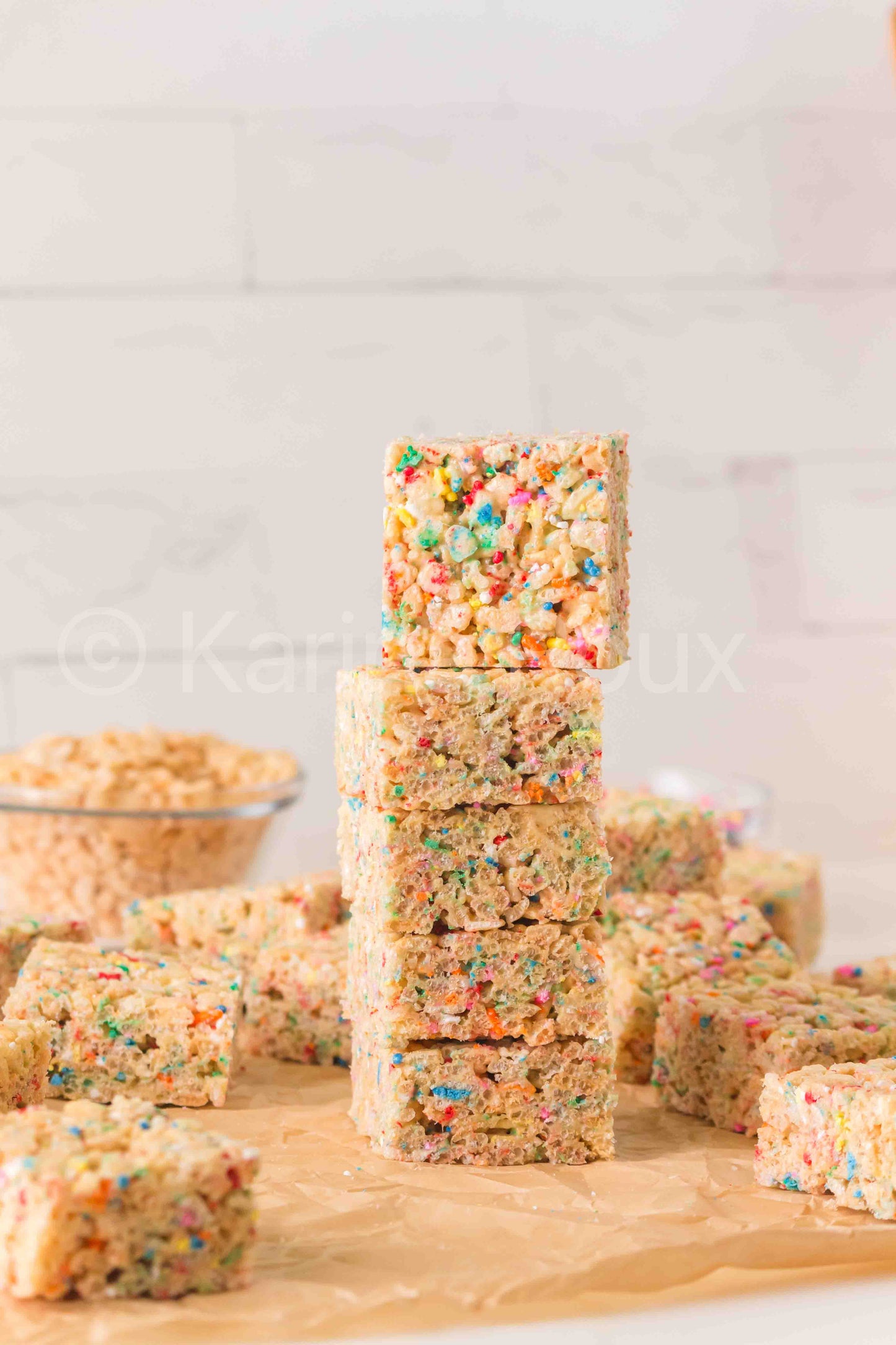 Cake Batter Rice Krispie Treats