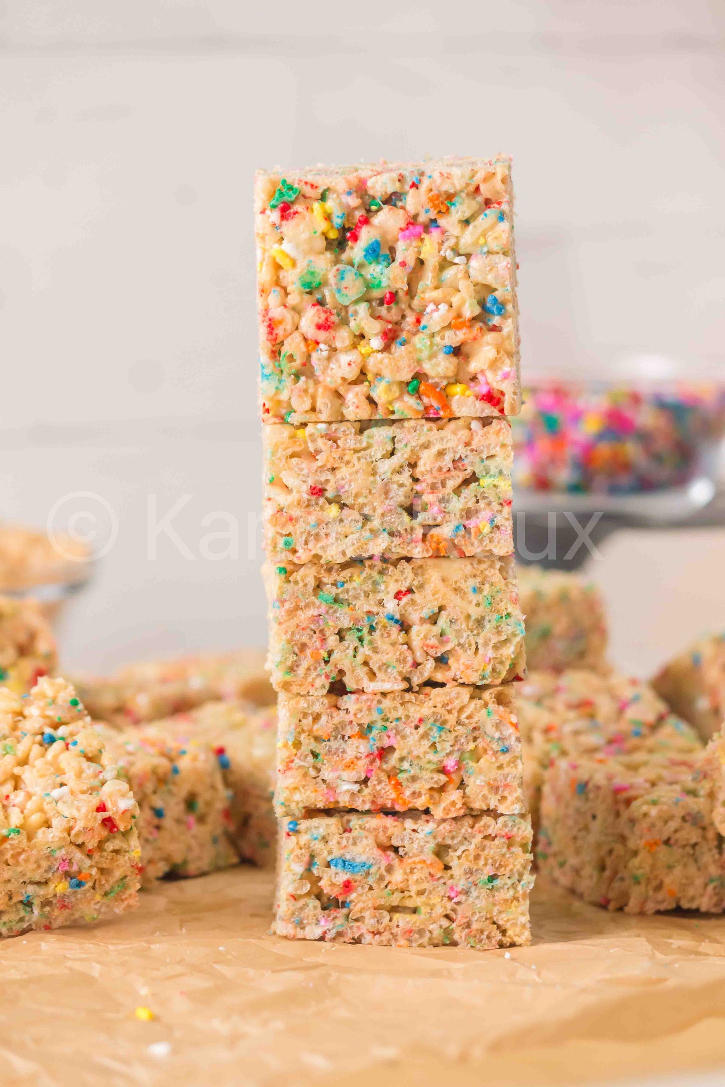 Cake Batter Rice Krispie Treats
