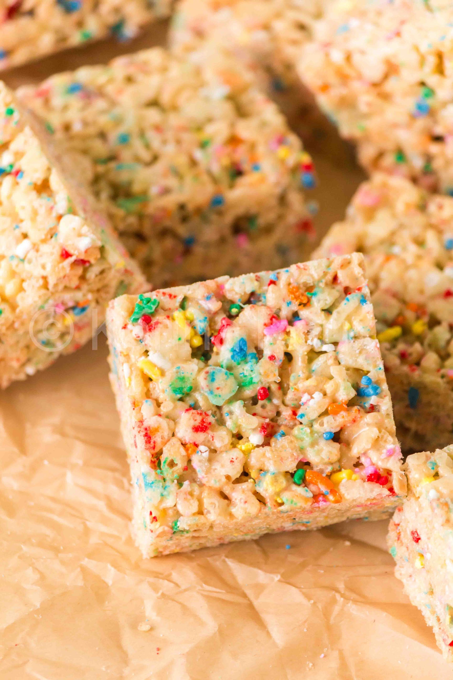 Cake Batter Rice Krispie Treats