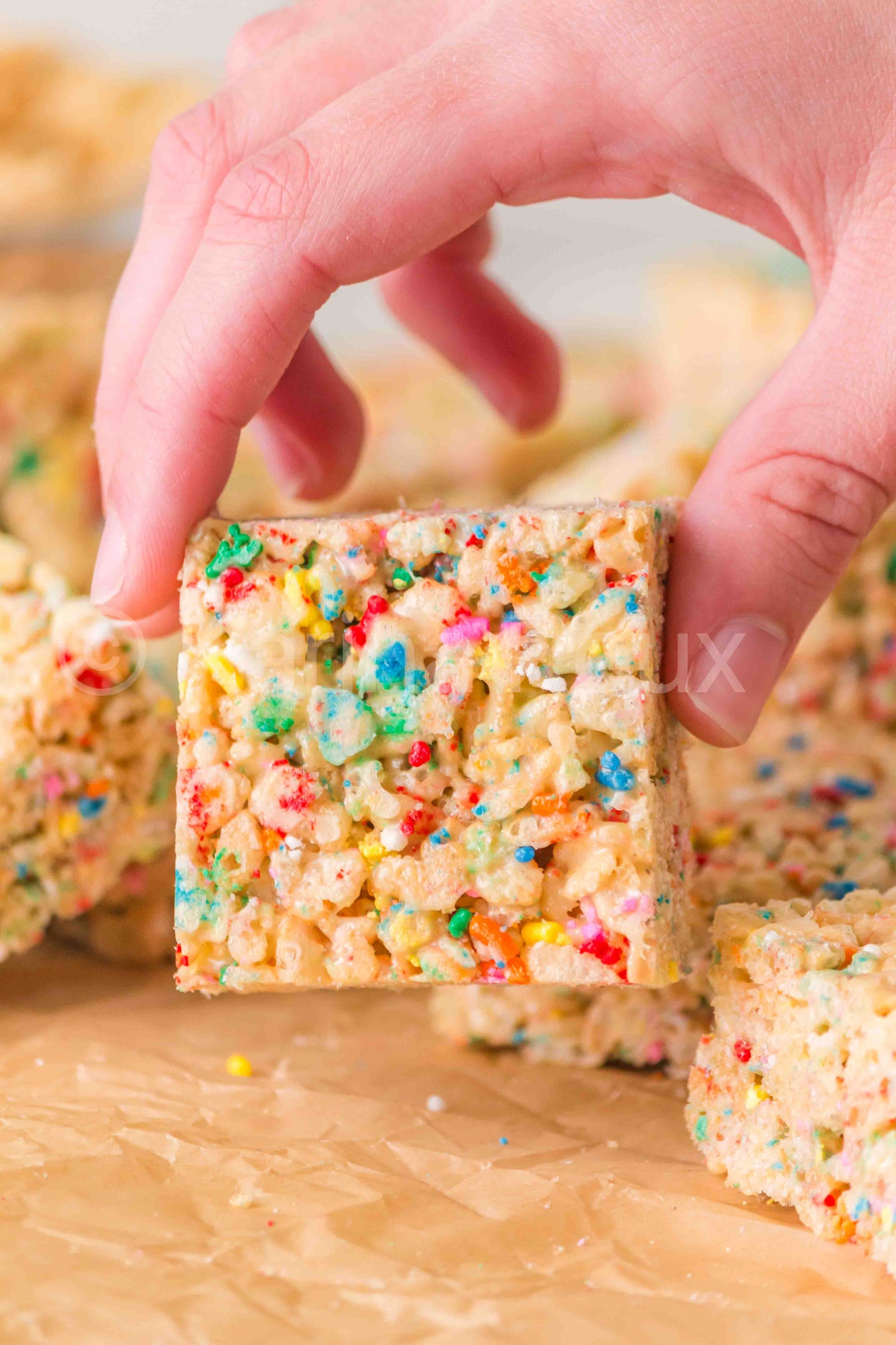 Cake Batter Rice Krispie Treats