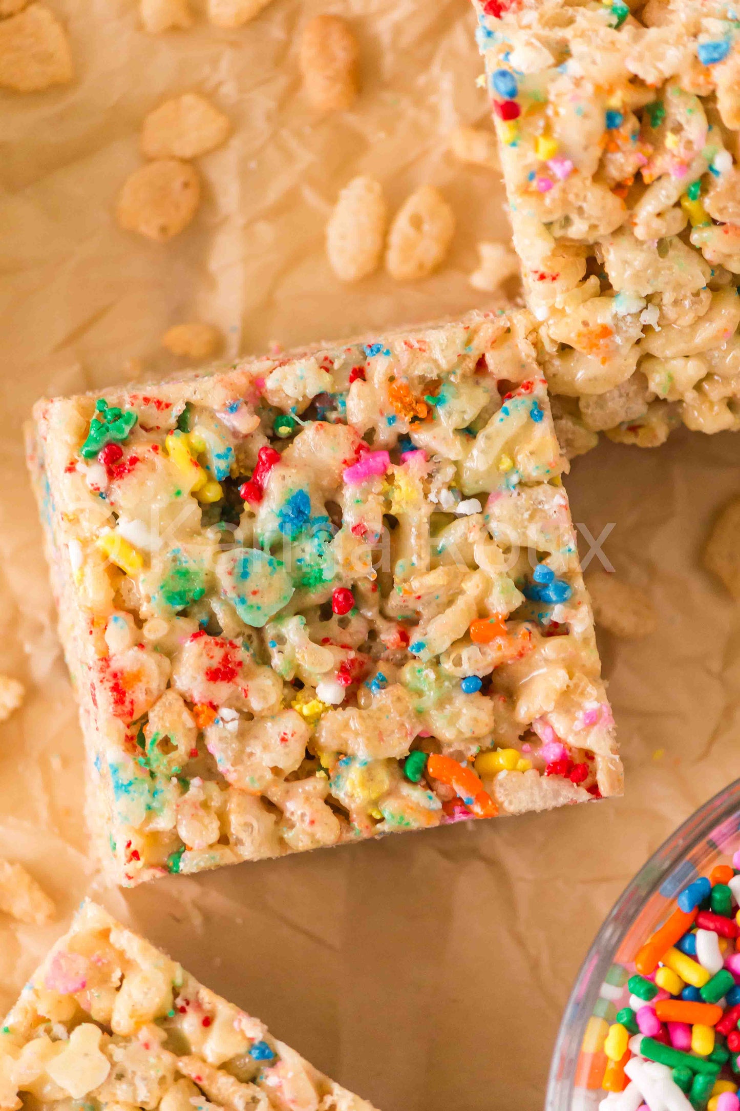Cake Batter Rice Krispie Treats