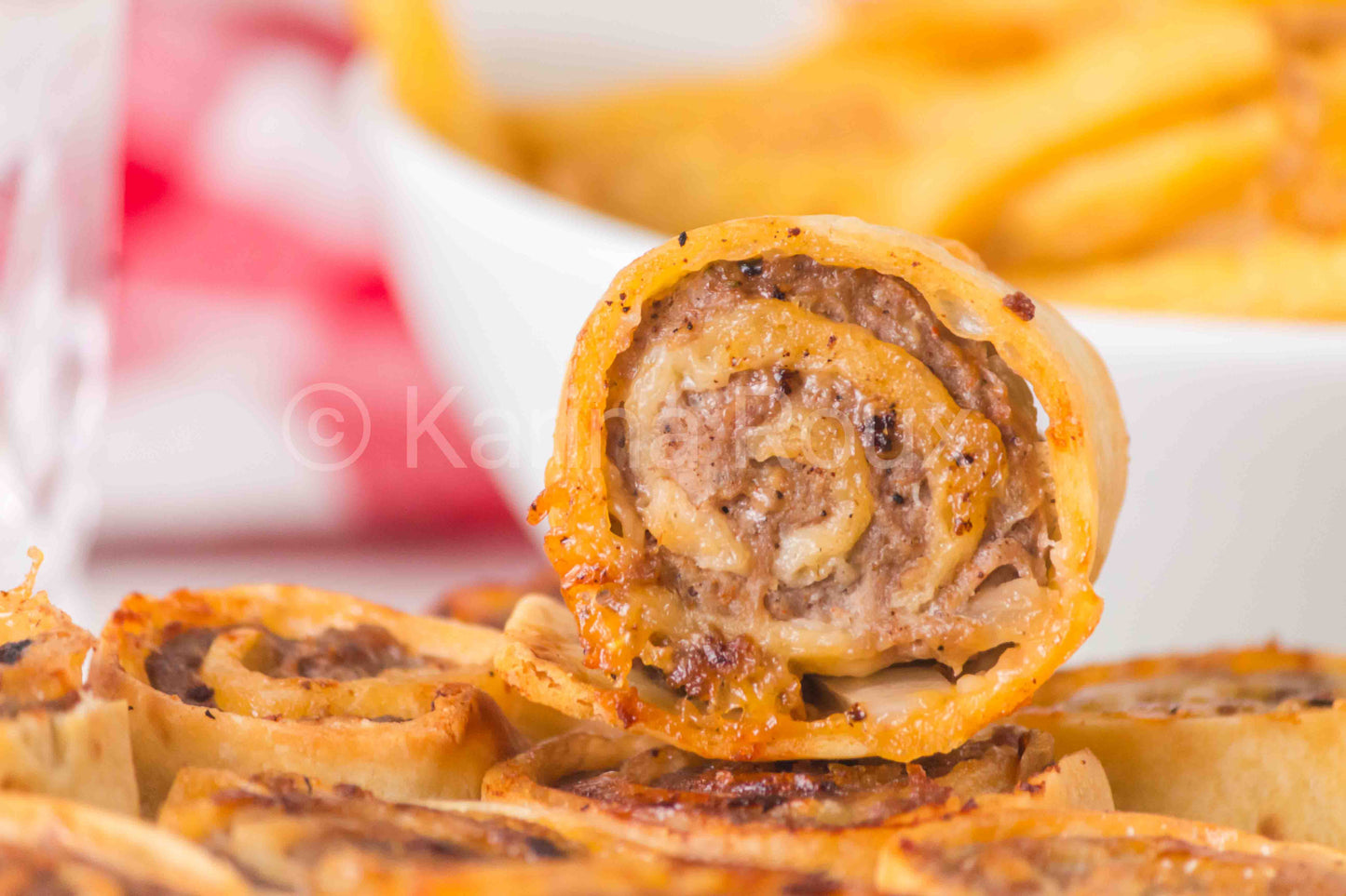 Cheeseburger pinwheels