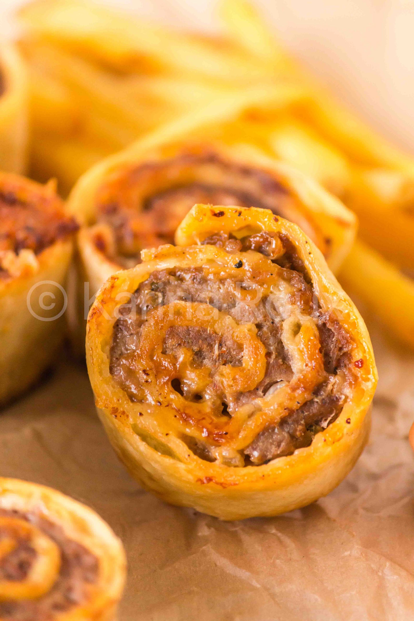 Cheeseburger pinwheels