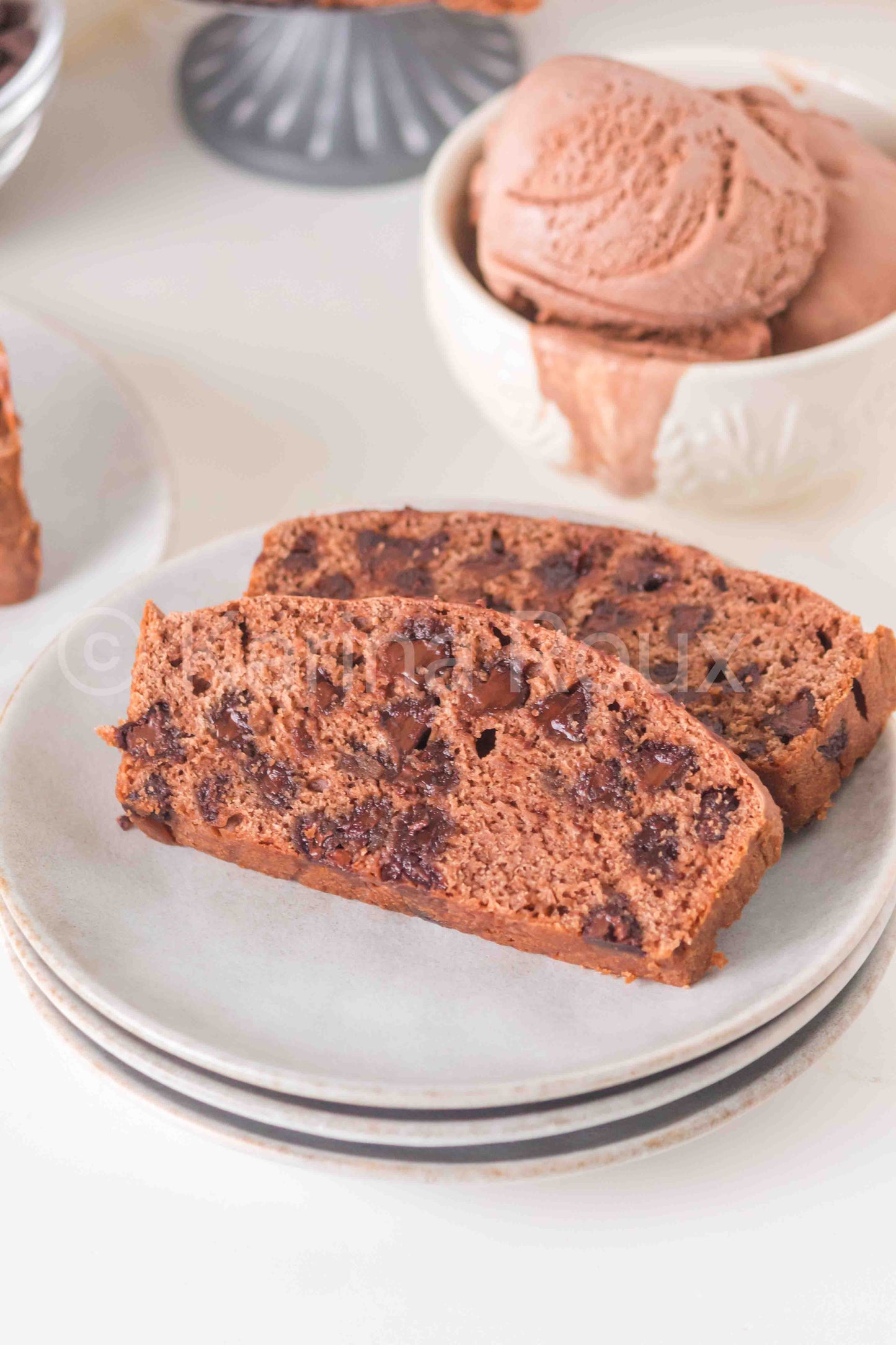 Chocolate Melted Ice Cream Bread