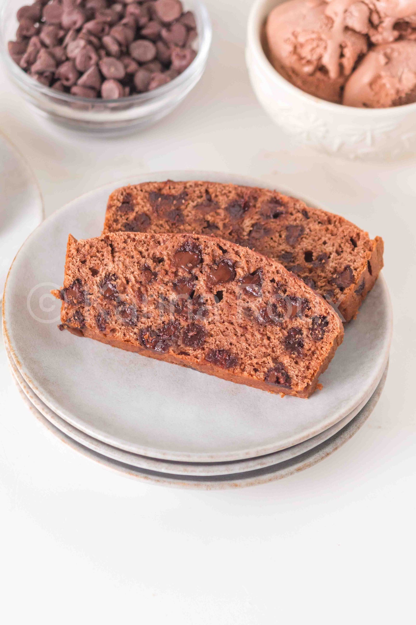 Chocolate Melted Ice Cream Bread