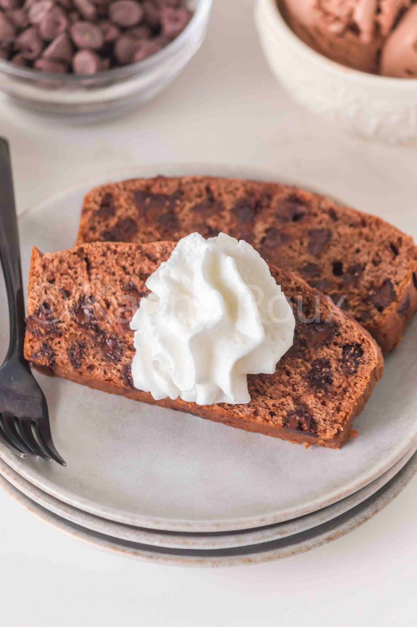 Chocolate Melted Ice Cream Bread
