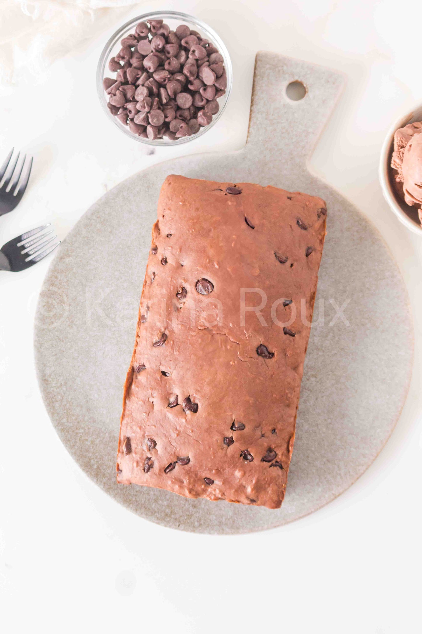 Chocolate Melted Ice Cream Bread