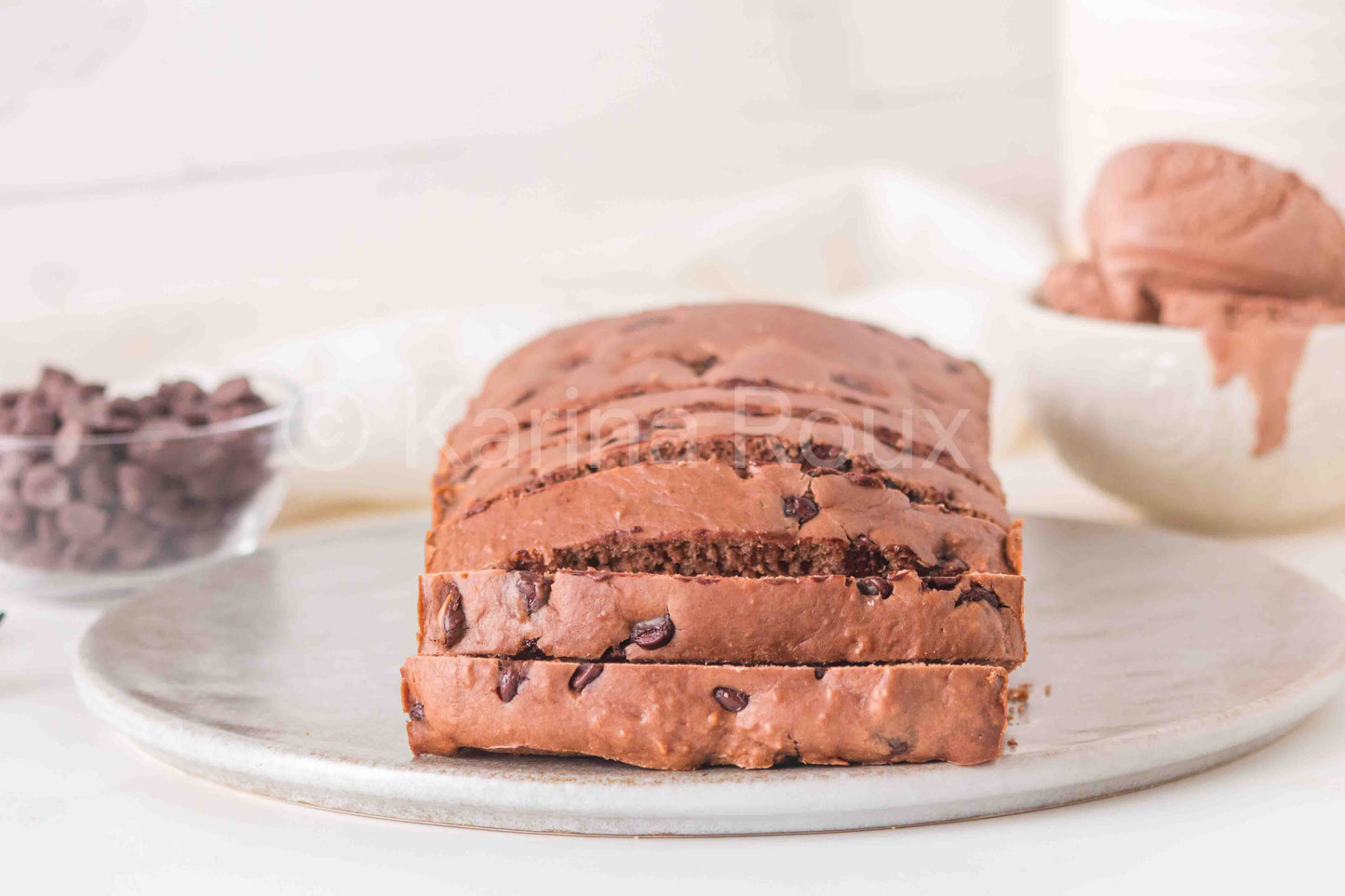 Chocolate Melted Ice Cream Bread