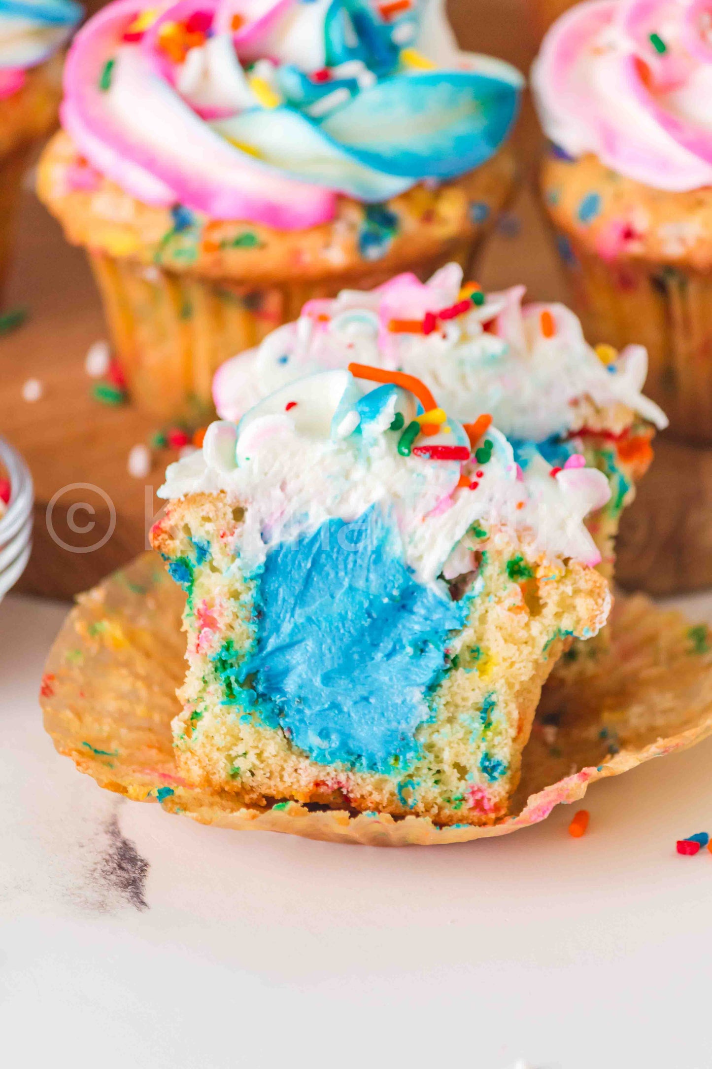 Gender Reveal Funfetti Cupcakes - ONLY 5 sets