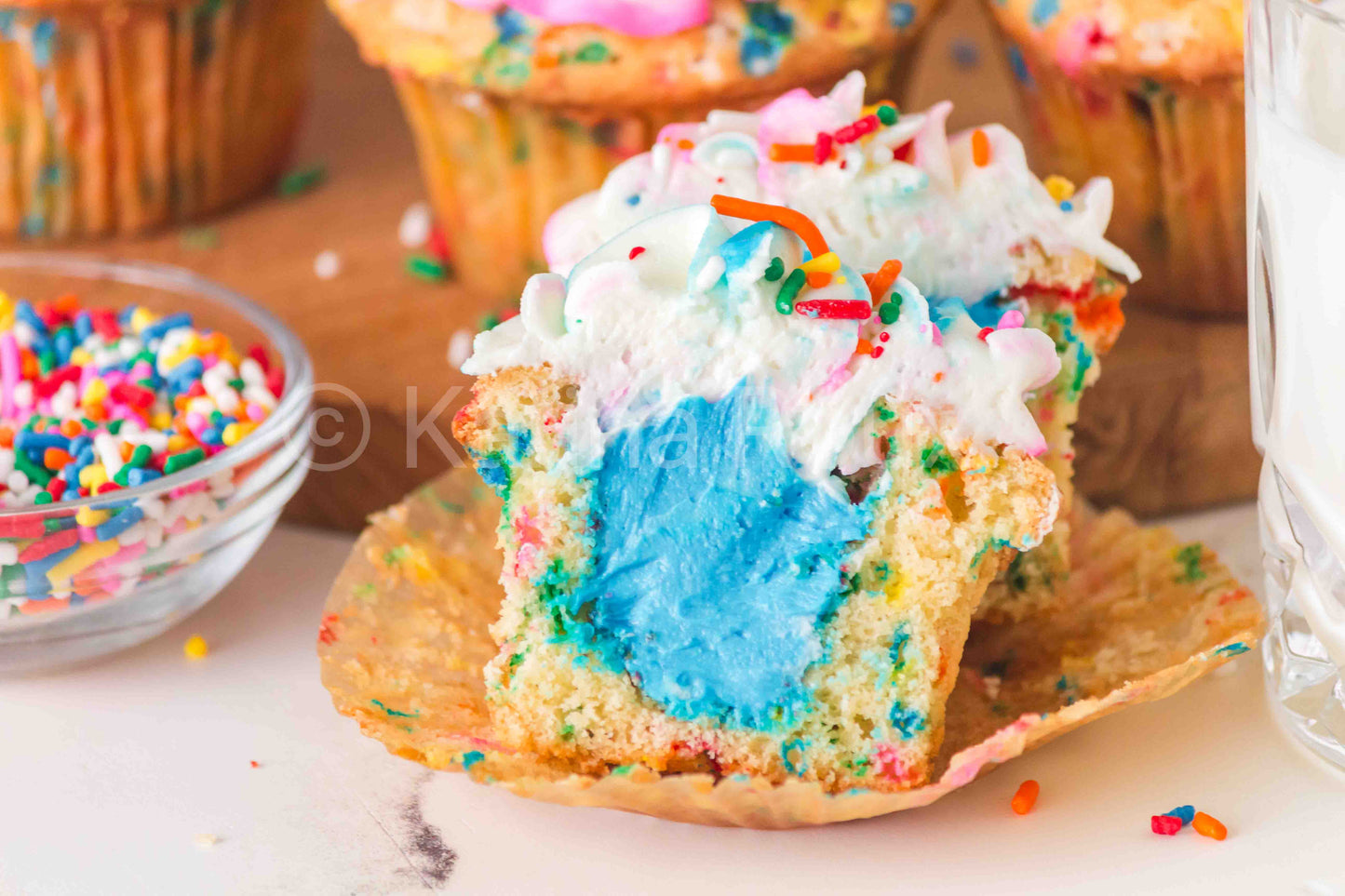 Gender Reveal Funfetti Cupcakes - ONLY 5 sets