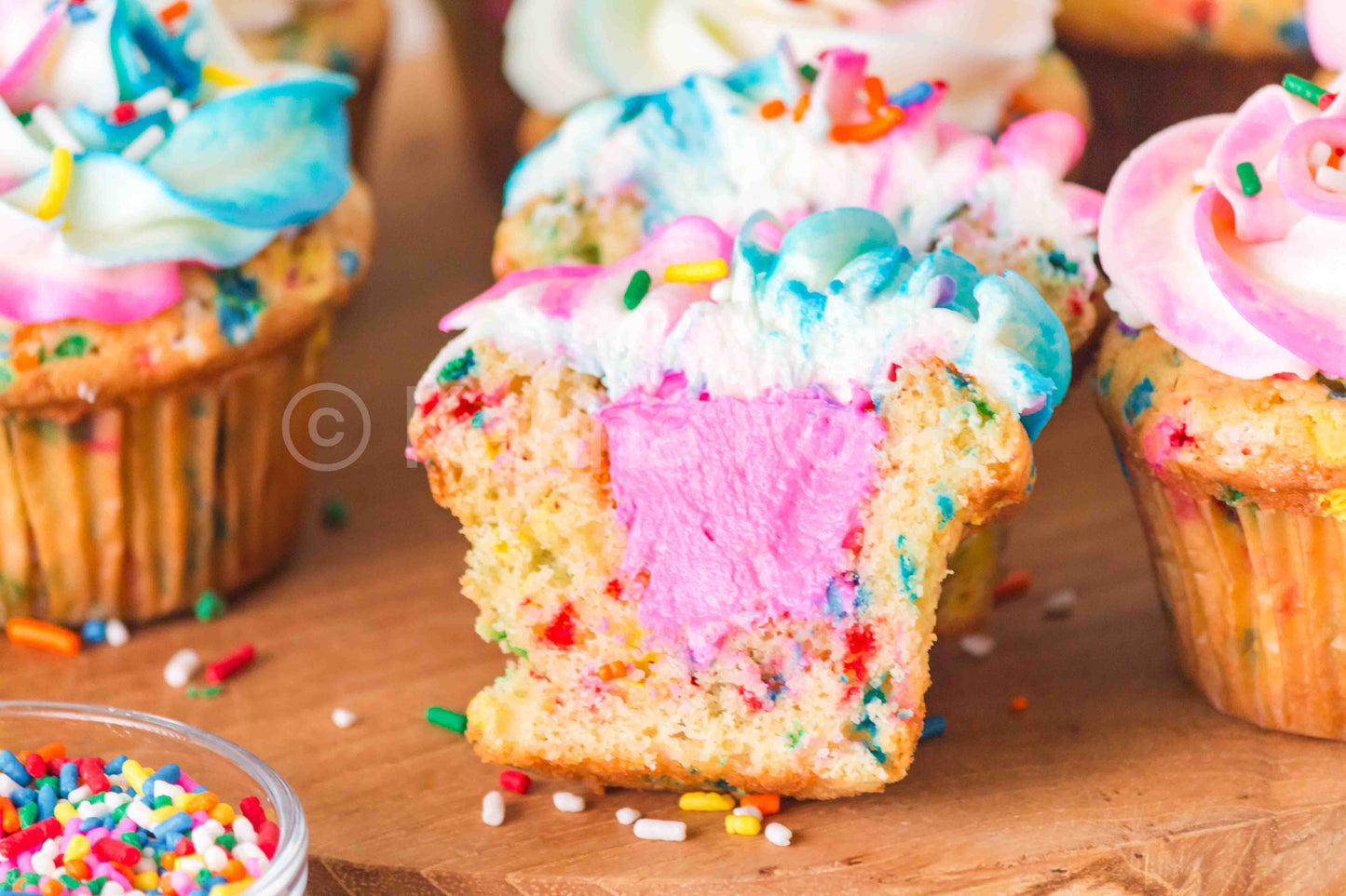 Gender Reveal Funfetti Cupcakes - ONLY 5 sets