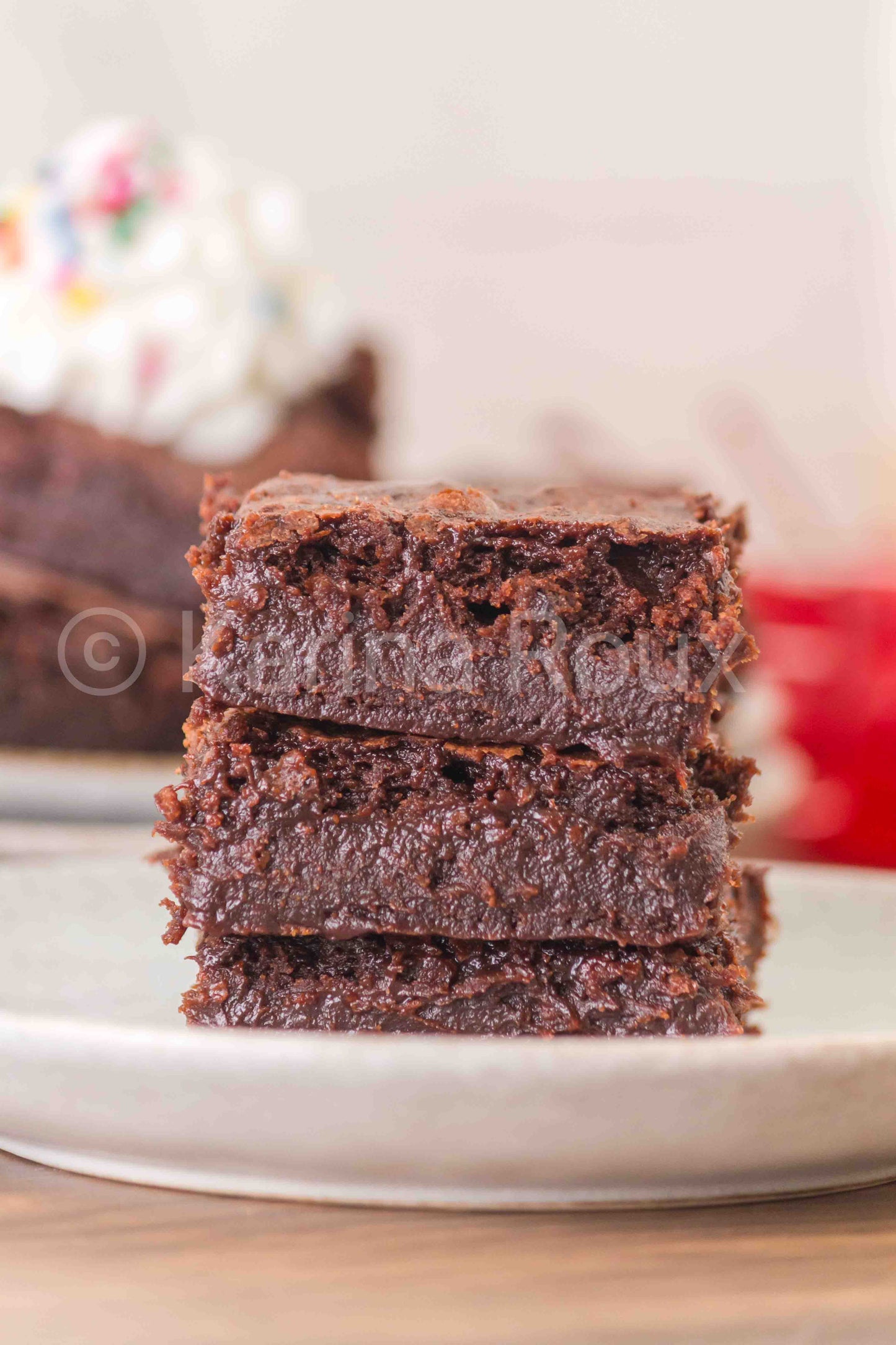 Melted Ice Cream Brownies