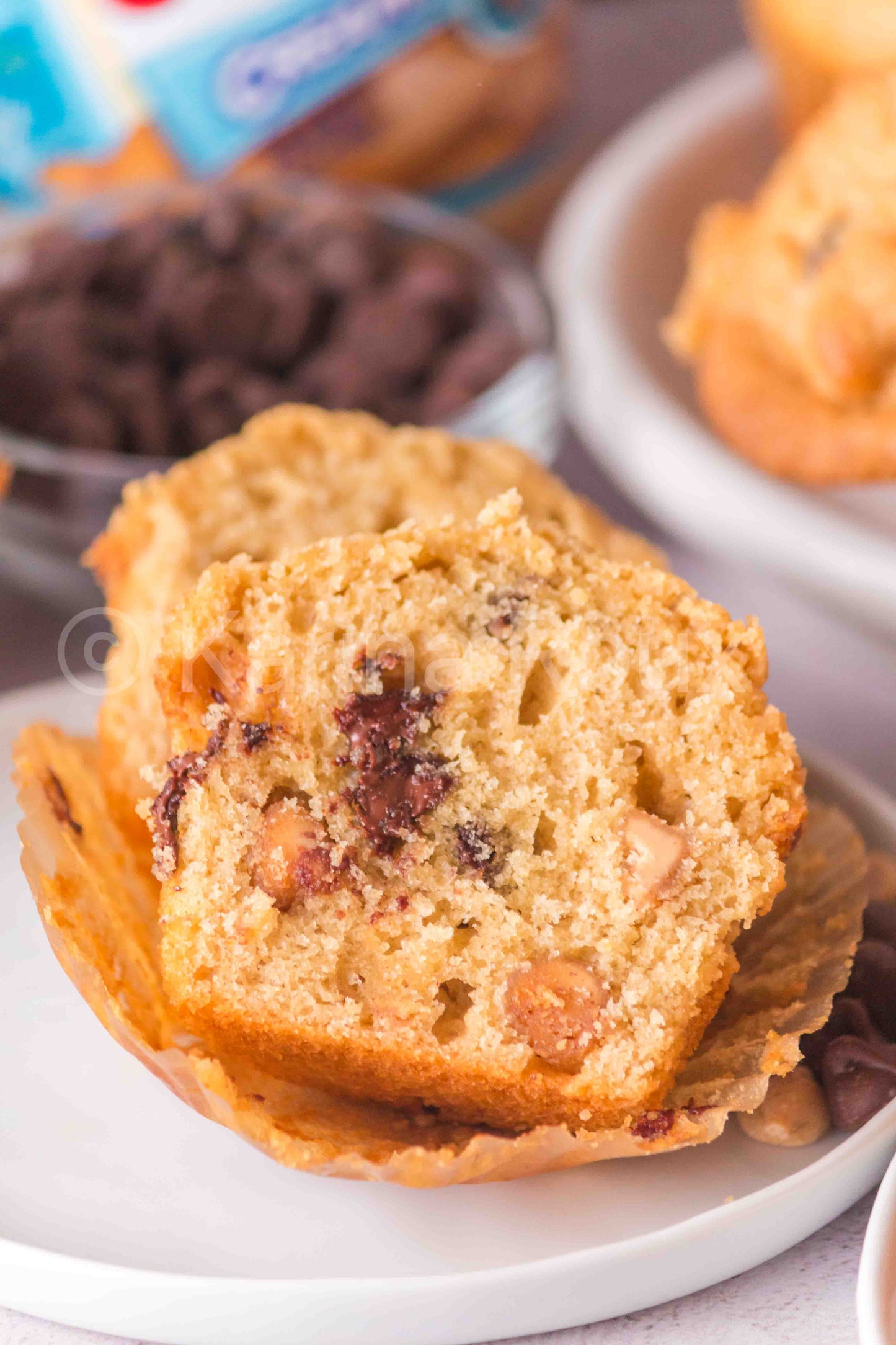 Peanut Butter Chocolate Chip Muffins (4 sets)