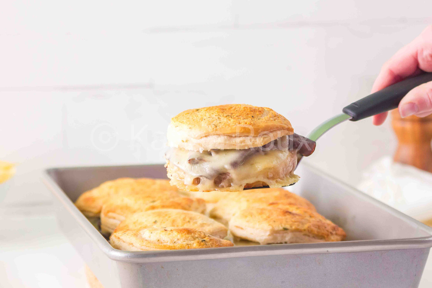 Roast beef biscuit bake sliders