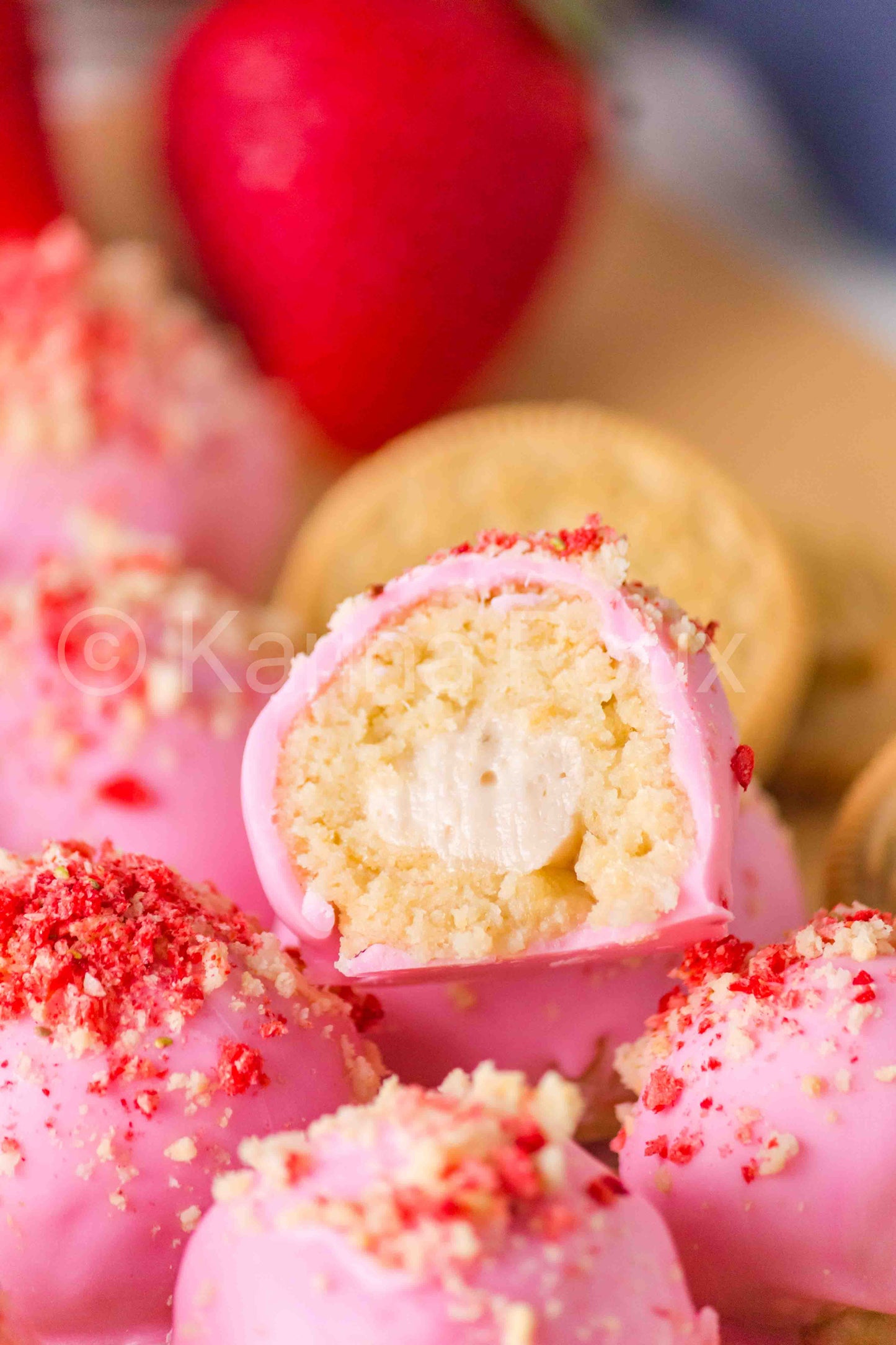 Strawberry Cheesecake Truffles (5 sets)