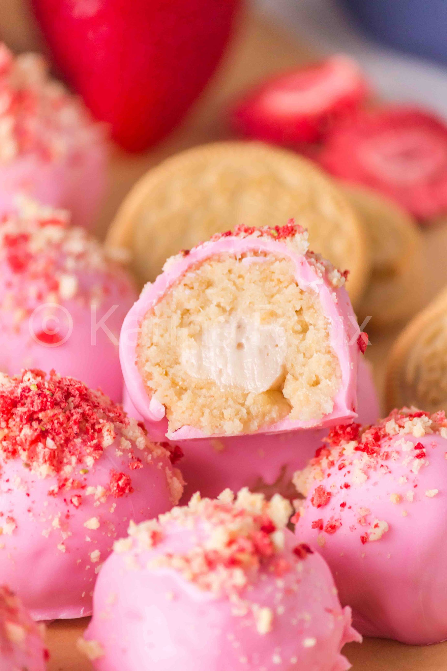 Strawberry Cheesecake Truffles (5 sets)