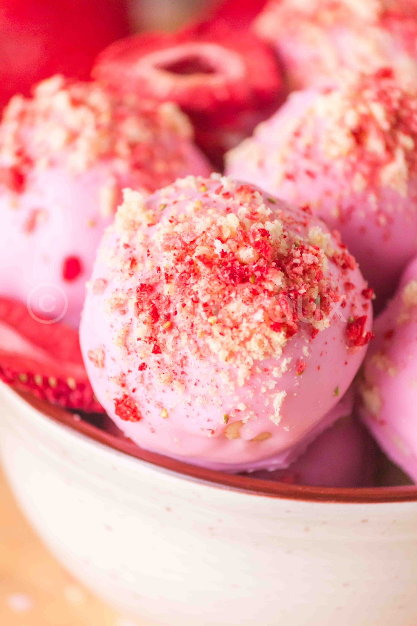 Strawberry Cheesecake Truffles (5 sets)