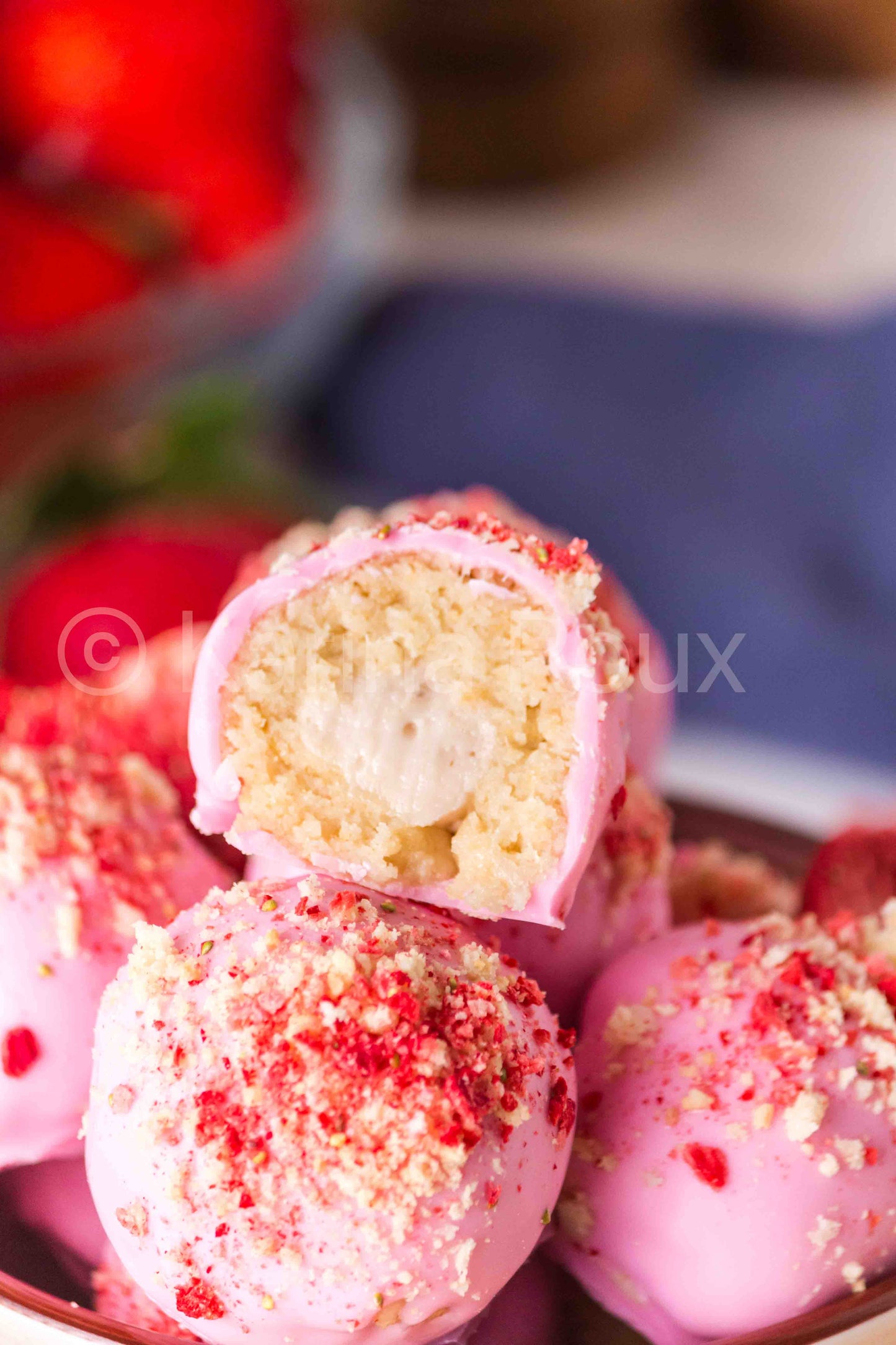 Strawberry Cheesecake Truffles (5 sets)