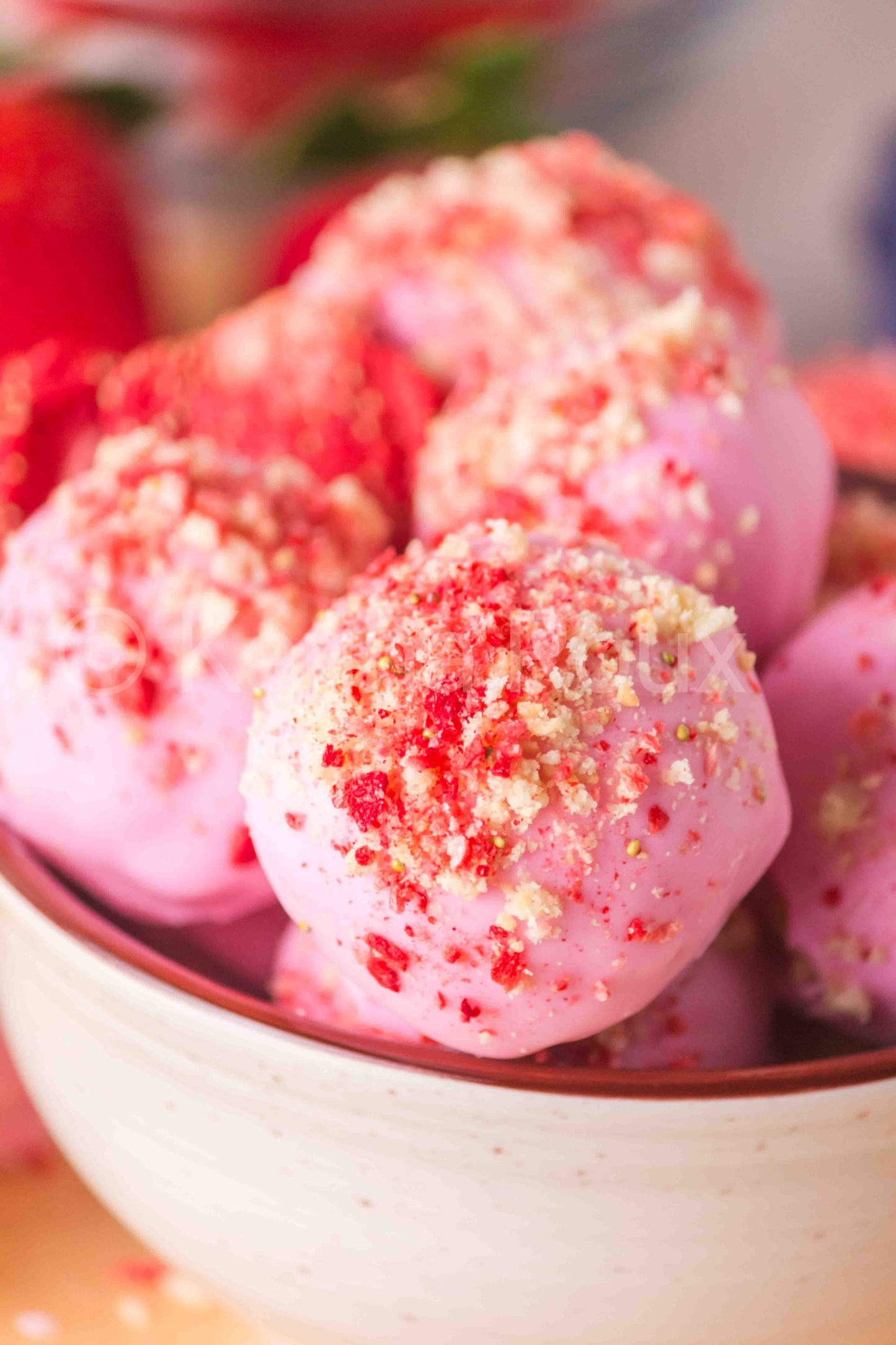 Strawberry Cheesecake Truffles (5 sets)