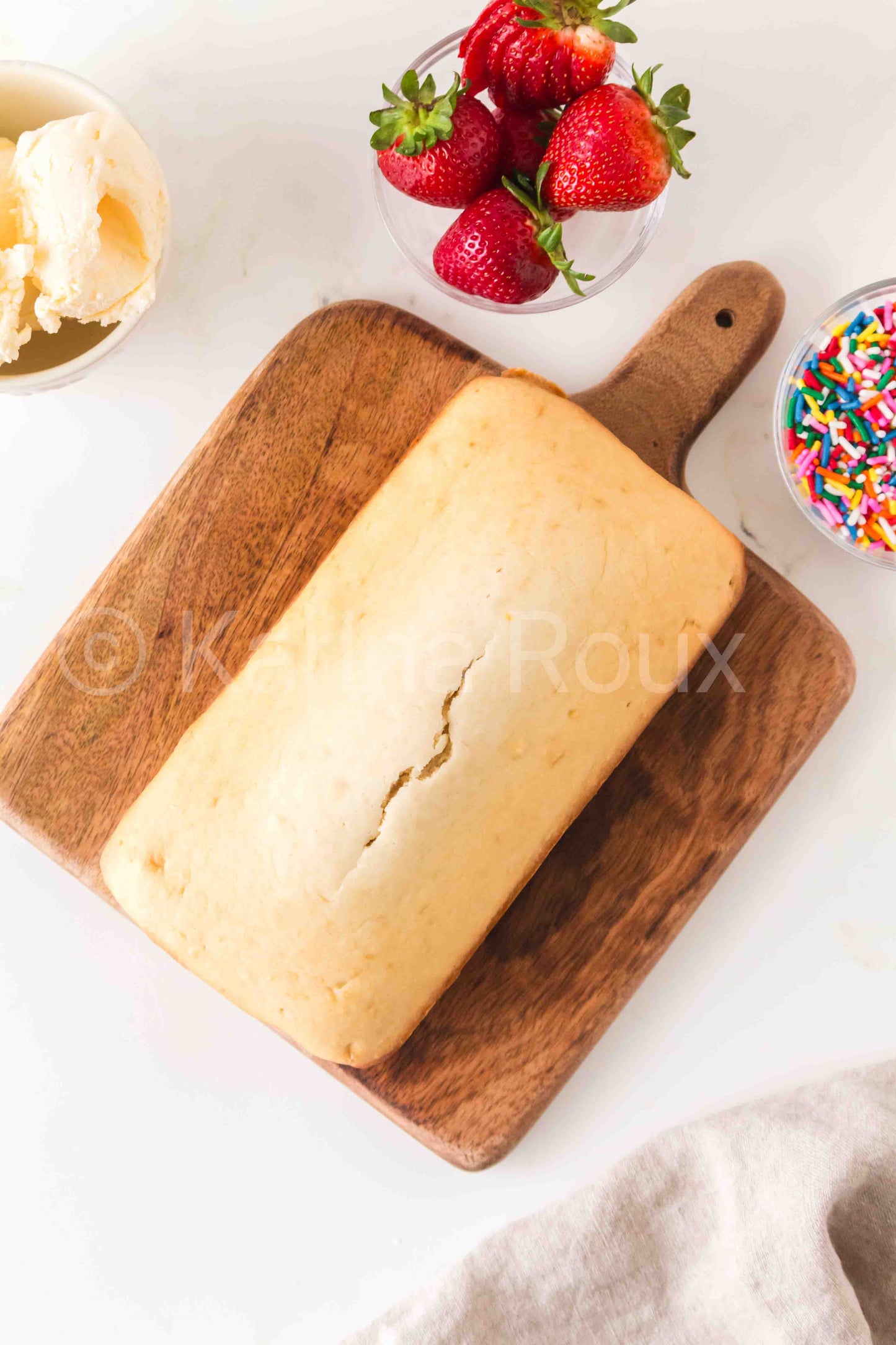 Vanilla Melted Ice Cream Bread